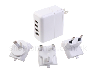 Illustration for article titled AC Adapter Powers Five USB Ports, Globally